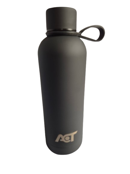 ACT Trinkflasche 500ml, schwarz, Edelstahl
