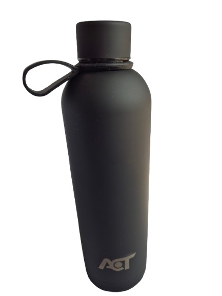 ACT Trinkflasche 750ml, schwarz, Edelstahl